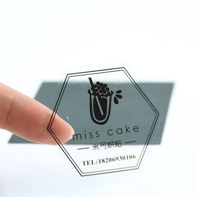 China Waterproof factory direct supply custom transparent self-adhesive label bottle stickers trademark bronzing silver logo stickers for sale