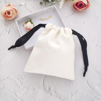 China Protect Custom Hot Selling Personalized Custom Jewelry Pouch Cotton Jewelry Pouches Eco-friendly Drawstring With Logo for sale