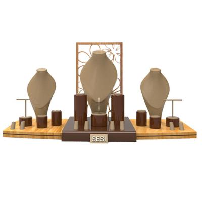 China Setting atmosphere factory direct high quality jewelry display props wholesale wooden jewelry display set for sale