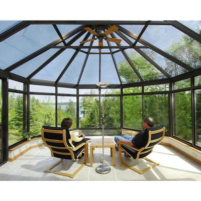 China Modern Sunrooom For Villa Garden Glass House Rounded for sale