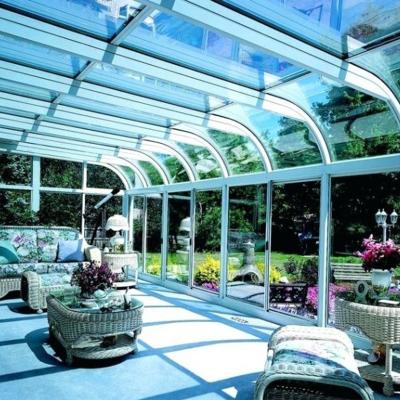 China Contemporary Competitive Price Customized Economical Exterior Glass Room Four Seasons Sunroom Extension Cost for sale