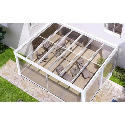 China Garden House Preservative Portable Sunroom Glass Veranda for sale