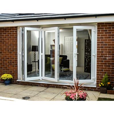 China Conservatory House Aluminum Alloy Frame Folding Glass Sunroom With Folding Doors for sale