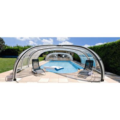 China Garden House Energy Saving Lowes Glass Cover Aluminum Sunhouse Swimming Pool for sale