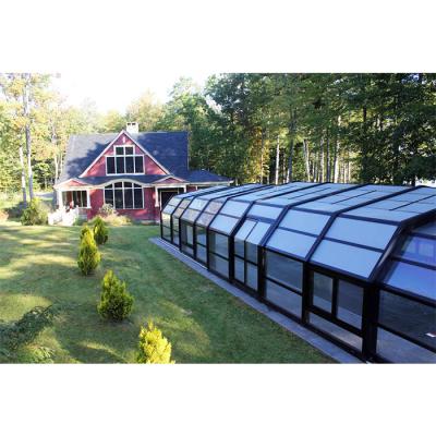 China Garden House Glass Roof House Conservative Sunroom For Swimming Pool for sale