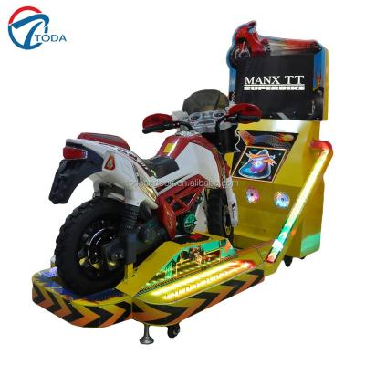 China Metal Kids Racing Motorcycles 22 Inch Deluxe Coin Operated Motor Racing Game Machine Motor Video Game for sale