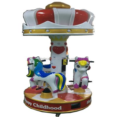 China Metal+fiber Glass 3 People Horse Carousel Kiddie Rides Fun Rides Children Musical Carousel Rides For Sale for sale