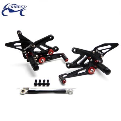 China Motorcycle Rest Rearset Footpeg Foot Controls CNC Parts Fit For Triumph 1050cc 2005 2006 Speed ​​Triple FAARKA003-BTI FATR002-BBK for sale