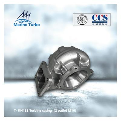 China Dos salidas M16 T- Carcasa de turbina RH133 para turbocompresor de flujo radial en venta