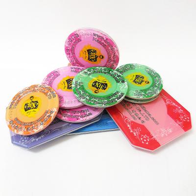 China High Quality Acrylic Poker Chip Cut Corner Plate Chips 5 Layer Casino/Poker Club Game for sale