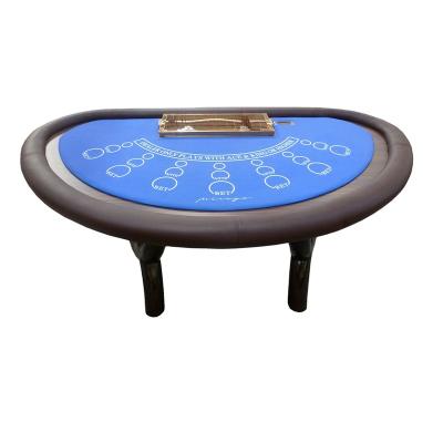 China Professional Custom Leather Table Mesa De Black Jack Suppliers MDF +Wood+Metal+Stainless Steel Blackjack Suppliers for sale