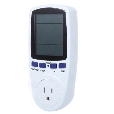 China Home Power Monitoring Electricity Usage Monitor Electricity Meter Socket KWH Wattage Amps Volt Watt Power Analyzer with Power Display digital lcd for sale