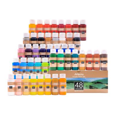 China Artecho Acrylic Paint Set of 48 Colors, 59ml/2oz Art Craft Paint Primer for Decorate, Art Painting 2oz/59ml for sale