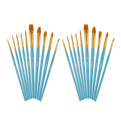 China Artecho Paint Nylon Paint Brush, 20 Pcs Premium Paint Brush Hair Nylon Paint Brushes for All Levels and Purpose Watercolor for sale