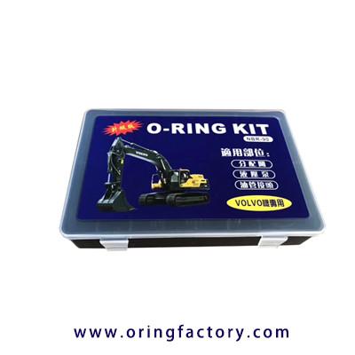 China Volvo o-ring kits rubber o ring kit for volvo excavators NBR FKM o-ring box for sale