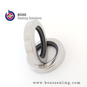 China Single lip double lip three lips PTFE and carbon glass MOS2 graphite PTFE stainless steel oil seals for sale