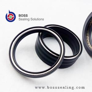 China Hydraulic pump oil seals carbon PTFE spring energized jacket piston seals for sale