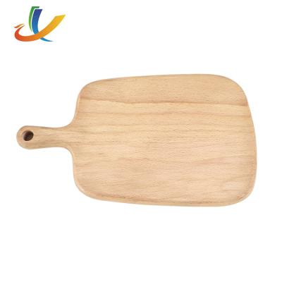 China Bamboo Cutting Wood Stocked Pizza Tray Board Pizza Paddle Peel With Handle for sale