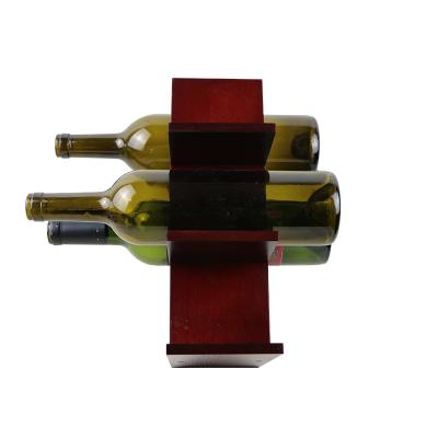 China Viable Custom New Arrival Creative Wooden Wine Bottle Holders Living Room Cabinet Red Wine Practical Folding Display Racks for sale