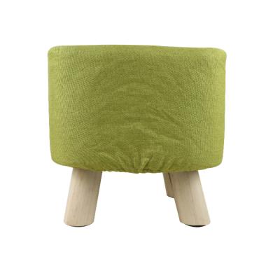 China Small Wooden Stool Home Storage Ottoman Foot Stool Round Solid Wood Round Step Stool for sale