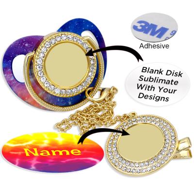 China BPA free personalized custom printing bling pacifier sublimation pacifier for baby for sale