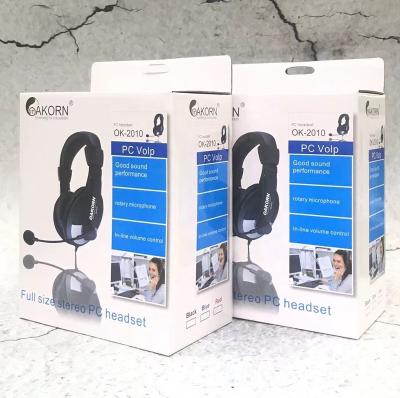 China High Fidelity Earphone 750 PC Headset Chicken Eating Gaming Rotary Microphone Wired Headphones for sale