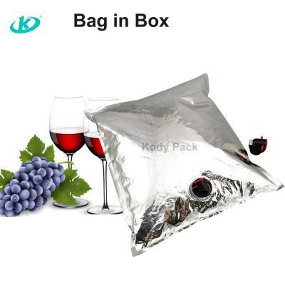 China BAP Free Liquid Packaging Bag Shock Resistance RTS In Box BIB Aluminum Foil Wine Container Beverage Drinking Storage With Faucet Vitop for sale