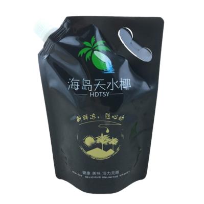 China Manufacturer Moisture Proof Stand Up Coconut Water Storage Bag Wine Juice Bags Screw Lid for sale