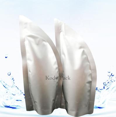 China Disposable High Impact Resistance Barrier Aluminum Foil Stand Up Pouch Shaped Bag For Pure Hydrogen Water With Tear Notch for sale