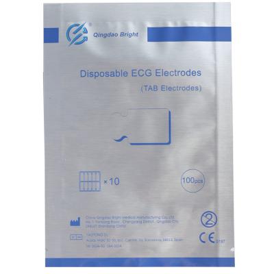 China Aseptic Medical Pure Aluminum Printing Plastic Disposable Packaging Bag With Tear For Disposable ECG Electrodes for sale