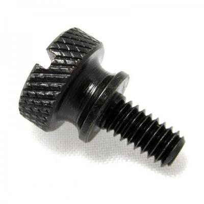 China Pan Metric Oxide Finish Oversized Head Thumb Screws Head Flat Point Knurled Screw for sale