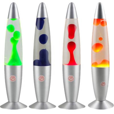 China New Modern Novelty Design Aluminum Base Rocket Table Lava Lamp Customized Small Color Night Lava Lights for sale