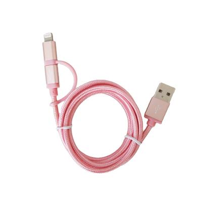 China All 2 in-1 5V3A Factory Wholesale New Nylon Material Fast Data Cable Charging Cable for sale