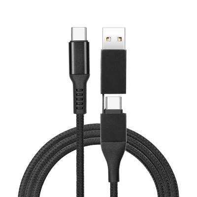 China All Updated Version of Multi Functional 2-in-1 Extended Connector USB-C to Type-C Fast Charging Cable for sale