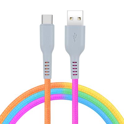 China All Factory Price Wholesale Dyed Mesh Nylon Braided Long Tail Fast Charging Cable for sale