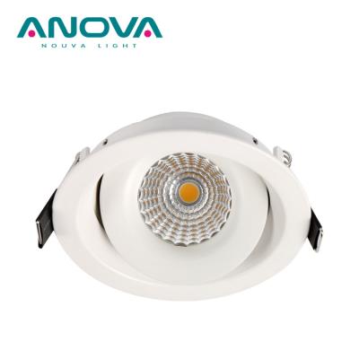 China European 8W Gimbal Gyro Recessed Aluminum Heatsink LED Dimmable Downlight Spotlight for sale