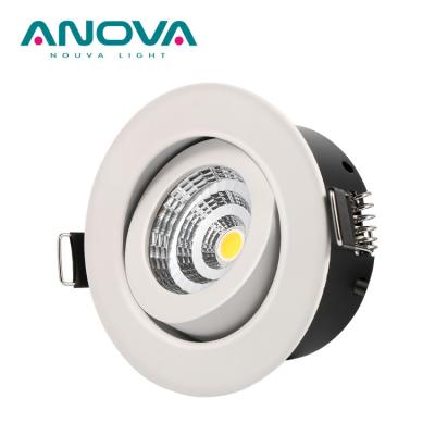 China Dimmable Nordic Slim Ultra Thin Patent Protected Adjustable 7W LED Downlight Style IP44 Low Profile Driver for sale