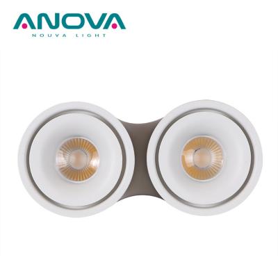 China 360 Degree Rotatable White Surface Mounted Double Led Down Light for sale