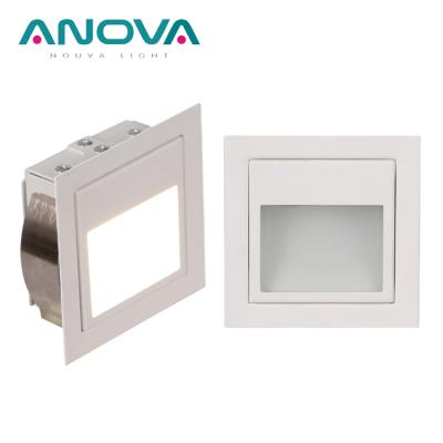 China Modern Aluminum Square Step Stair Wall Light Led Stair Lights Mini Dimmable Step for sale