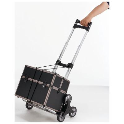 China Good Quality Aluminum Portable Foldable Folding Stair Climbing Hand Carry Trolley Shopping Cart for sale