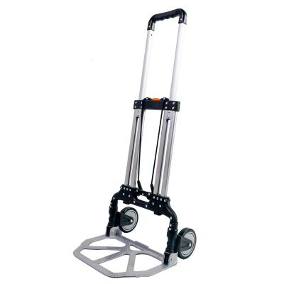 China Economic Aluminum Folding Durable Hand Truck 120kg Capacity Collapsible Foldable Luggage Cart for sale