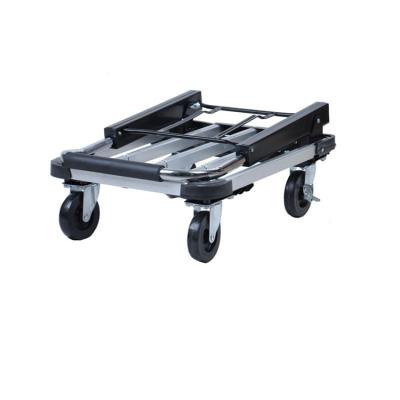 China 150kg Load Capacity Aluminum Folding Four Wheels Folding Trolley Hand Tool Cart Platform Trolley for sale