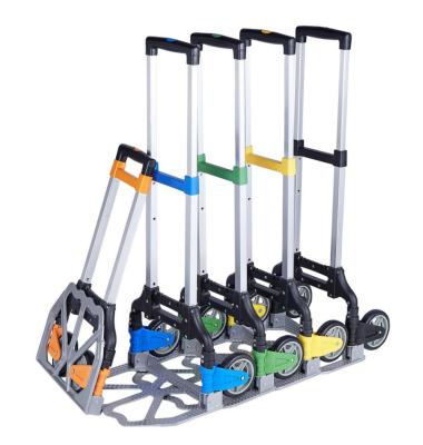 China Collapsible Folding Hand Trolley Trolley Cart Aluminum Shopping Carretilla for sale