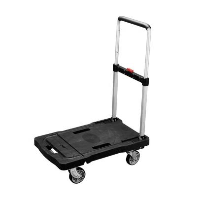 China 4 Wheel Hand Trolley 150KG Folding Folding Platform Hand Folding Trolley for sale