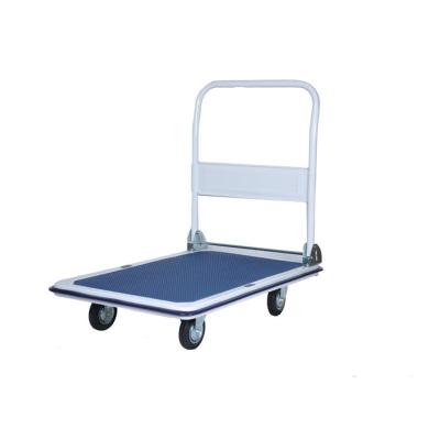 China Factory Direct Collapsible Load Capacity 300kg Flatbed Flatbed Hand Truck Trolley Cart With 4 Wheel for sale