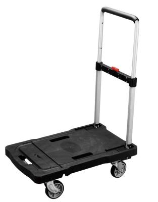 China Hot Sale Folding Plastic Folding Platform Trolley With Telescopic Handle And Wheels for sale