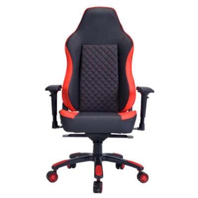 China High Quality Rotational Red Leather Gamer Racing Chair Adjustable Back High Ergonomic Gaming Chair With Footrest for sale