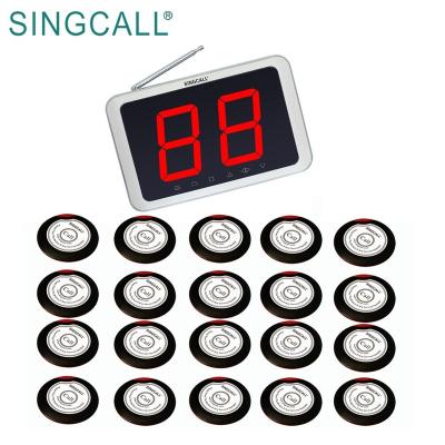 China Ultrathin Wireless Call SINGCALL Pager With Display Waiter Service Call Customer System for sale