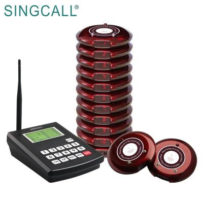 China SINGCALL Easily Assembled Wireless Buzzer Light Paging System Coaster Pager For Restaurant for sale