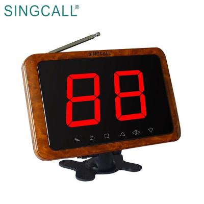 China SINGCALL Eco-friendly Wireless Call Bell Page Number Waiting System Display Screen Receiver for sale